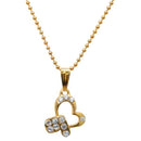 Regina White Stone Heart Shaped Chain Pendant - 1203157
