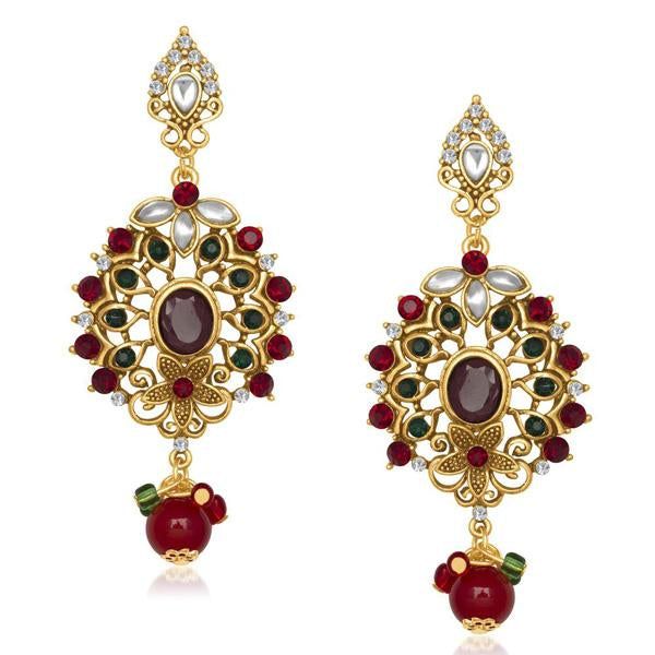 The99Jewel Kundan Austrian Stone Dangler Earring - 1305505