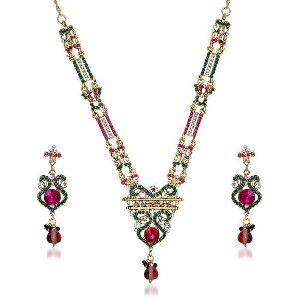 Soha Fashion Multicolour Stone Drop Necklace Set