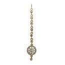 Soha Fashion White Austrian Stone Gold Plated Maang Tikka - 1501601E