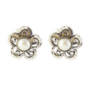 The99Jewel Pearl Silver Plated Stud Earrings - 1306407