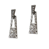 The99Jewel Stone Rhodium Plated Dangler Earring - 1306612