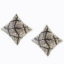 The99Jewel Stone Rhodium Plated Stud Earring - 1306630