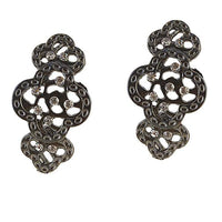 The99Jewel Heart Black Oxidised Dangler Earring - 1306647