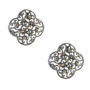 The99Jewel Stone Heart Black Oxidised Studs Earring