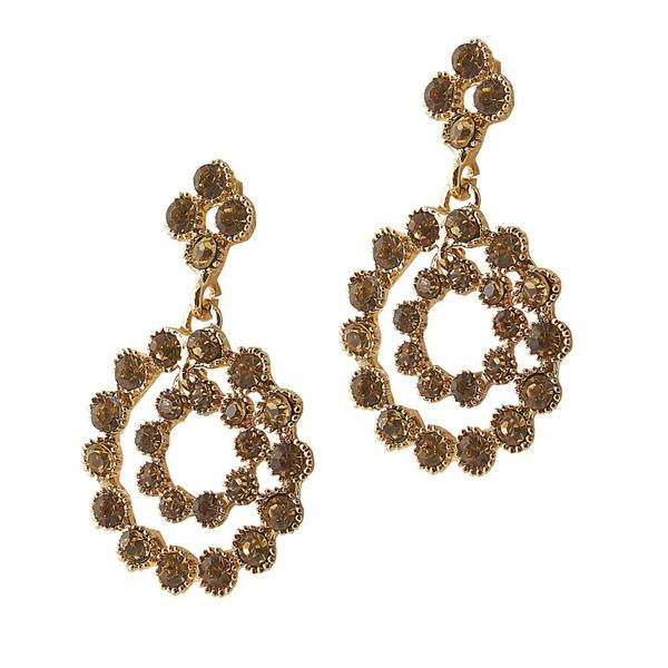 The99Jewel Austrian Stone Gold Plated Dangler Earring - 1306720