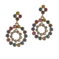 The99Jewel Austrian Stone Gold Plated Dangler Earrings - 1306726