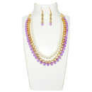 Vivant Charms Meenakari Beads Kundan Reversible Necklace Set - 2800307
