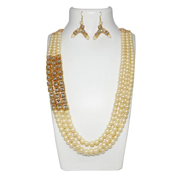 Vivant Charms Meenakari Pearl Kundan Reversible Necklace Set - 2800312