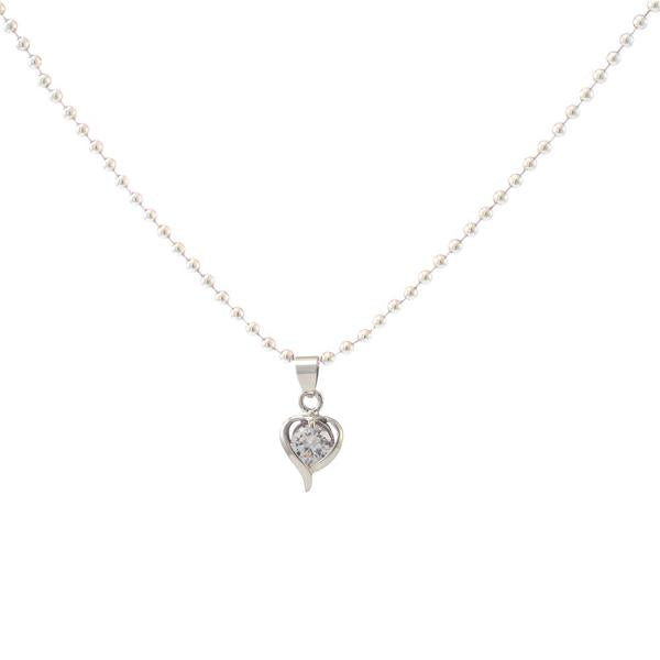 The99Jewel Austrian Stone Silver Plated Chain Pendant - 1200954