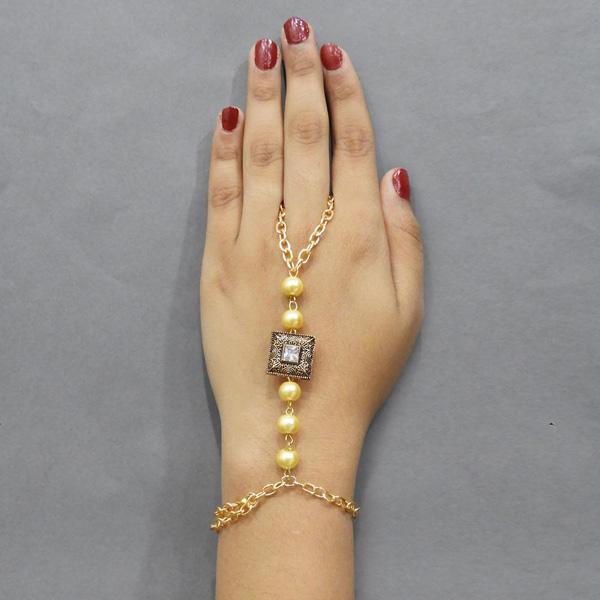 Tip Top Fashions Austrian Stone And Pearl Hand Harness - 1503115