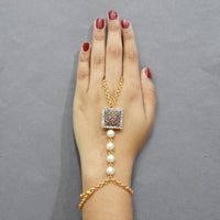 Tip Top Fashions Austrian Stone And Pearl Hand Harness - 1503124