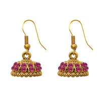 The99Jewel Zinc Alloy Gold Plated Stone Jhumki Earring - 1307502I