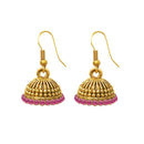 The99Jewel Zinc Alloy Gold Plated Stone Jhumki Earring - 1307503G