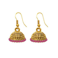 The99Jewel Zinc Alloy Gold Plated Stone Jhumki Earring - 1307503G