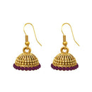 The99Jewel Zinc Alloy Gold Plated Stone Jhumki Earring - 1307503H