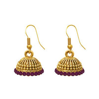 The99Jewel Zinc Alloy Gold Plated Stone Jhumki Earring - 1307503H