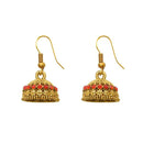 The99Jewel Zinc Alloy Gold Plated Stone Jhumki Earring - 1307505L