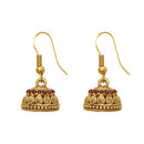 The99Jewel Zinc Alloy Gold Plated Stone Jhumki Earring - 1307506F