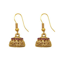 The99Jewel Zinc Alloy Gold Plated Stone Jhumki Earring - 1307506F