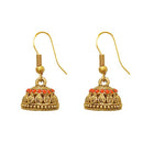 The99Jewel Zinc Alloy Gold Plated Stone Jhumki Earring - 1307506J