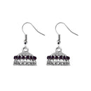 JewelEthnic Purple Austrian Stone Rhodium Plated Jhumki - 1307508F