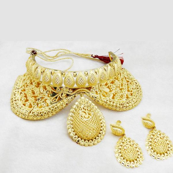 Utkrishtt Forming Gold Plated Copper Necklace Set - 1107847