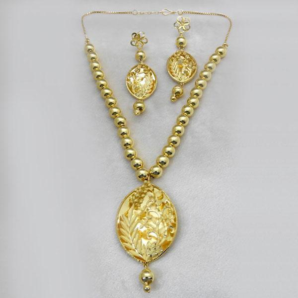Utkrishtt Forming Gold Plated Copper Necklace Set - 1107865