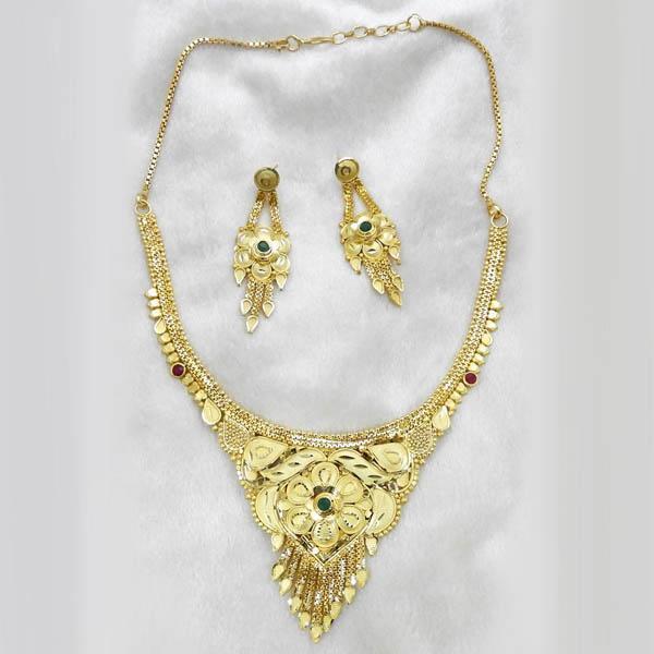 Utkrishtt Forming Gold Plated Copper Necklace Set - 1107885