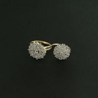Labono Art AD Stone Gold Plated Double Ring - FAW0035