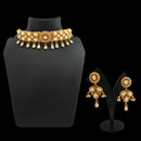 Real Creation AD Stone Choker Copper Necklace Set - FBB0021