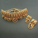 Real Creation AD Stone Copper Choker Necklace Set - FBB0030A