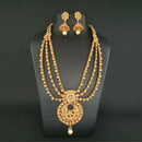 Real Creation Brown AD Stone Copper Necklace Set - FBB0038