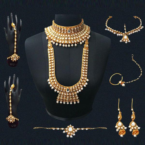 Bhavi AD Kundan Copper Bridal Jewellery Set - FBB0074