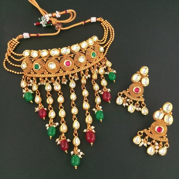 Real Creation Kundan Copper Necklace Set - FBB0084A