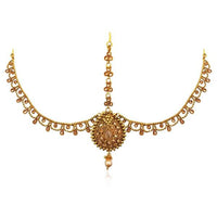Real Creation AD Stone Copper Maang Tikka - FBB0104