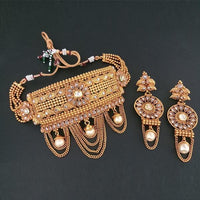Real Creation AD Stone Choker Copper Necklace Set - FBB0125