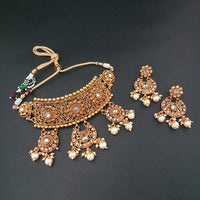 Real Creation AD Stone Choker Copper Necklace Set - FBB0139B