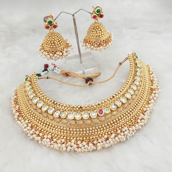 Real Creation AD Kundan Copper Choker Necklace Set - FBB0153A