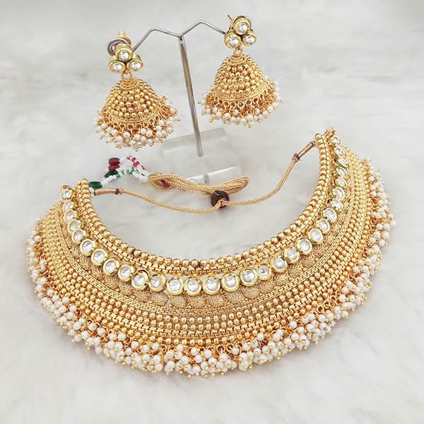 Real Creation AD Kundan Copper Choker Necklace Set - FBB0153C