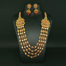 Ganpati Arts Kundan & AD Stone Copper Necklace Set - FBC0019