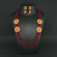 Ganpati Arts AD Stone Beads Copper Necklace Set - FBC0024B