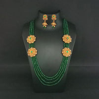 Ganpati Arts AD Stone Beads Copper Necklace Set - FBC0024C