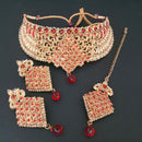 Kriaa Copper Necklace Set With Maang Tikka - FBD0010B