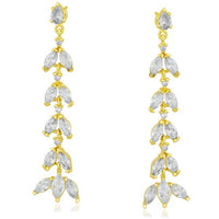 Suhagan AD Stone Gold Plated Dangler Earrings - FBE0002