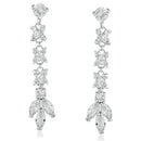 Suhagan AD Stone Silver Plated Dangler Earrings - FBE0006