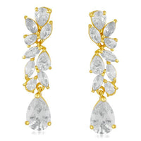 Suhagan Gold Plated AD Stone Dangler Earrings - FBE0010