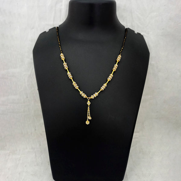 Umiyaji Gold Plated Stone Black Beads Mangalsutra