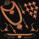 Shubham Pota Stone Copper Bridal Jewellery Set - FBK0010