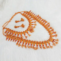 Shubham Pota Stone Copper Double Necklace Set - FBK0024B